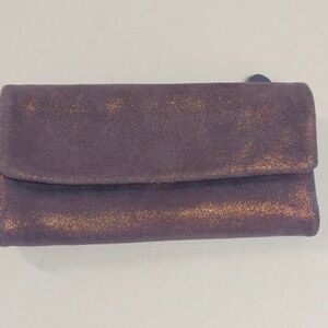 Crazy Lou Metallic Purple Trifold Wallet